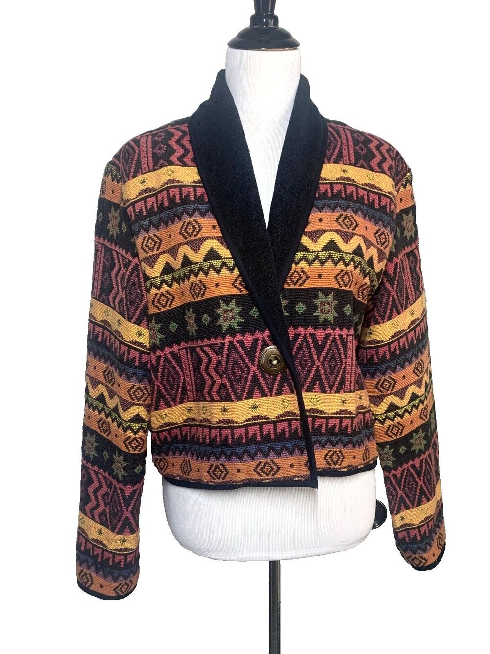 Vintage 90s New Identity Southwestern Tapestry Jacket M